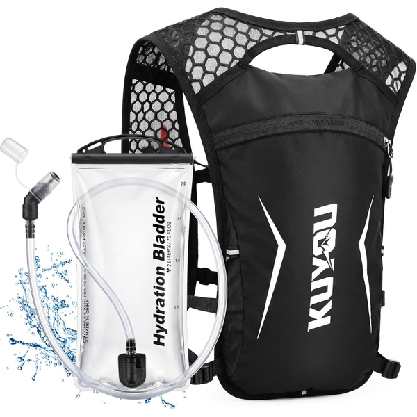 Lightweight Hydration Backpack With 2L Water Bladder