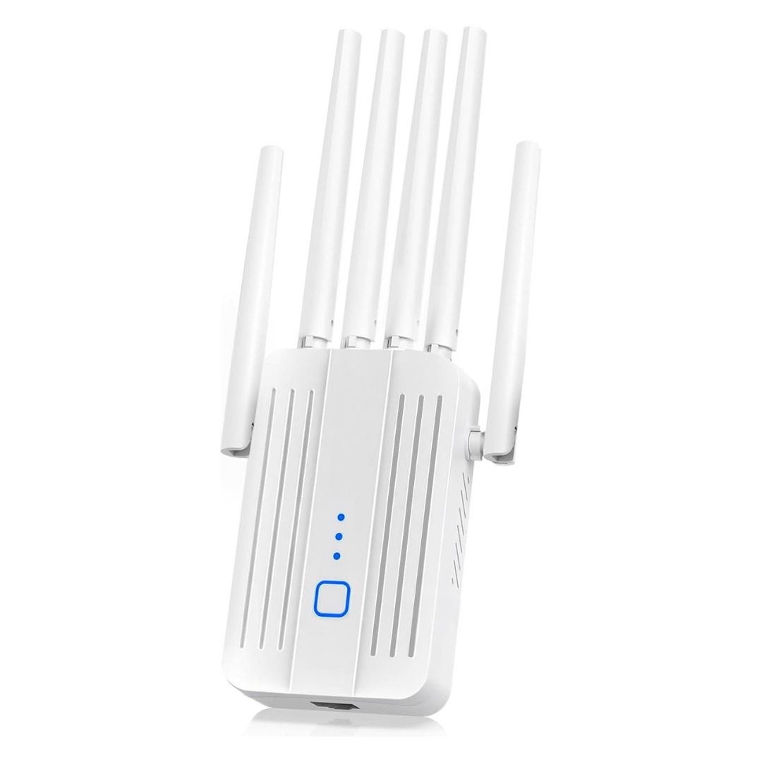 Upgrade Signal Booster Up To 10000 Sq.ft WiFi Repeater With 6 Antennas