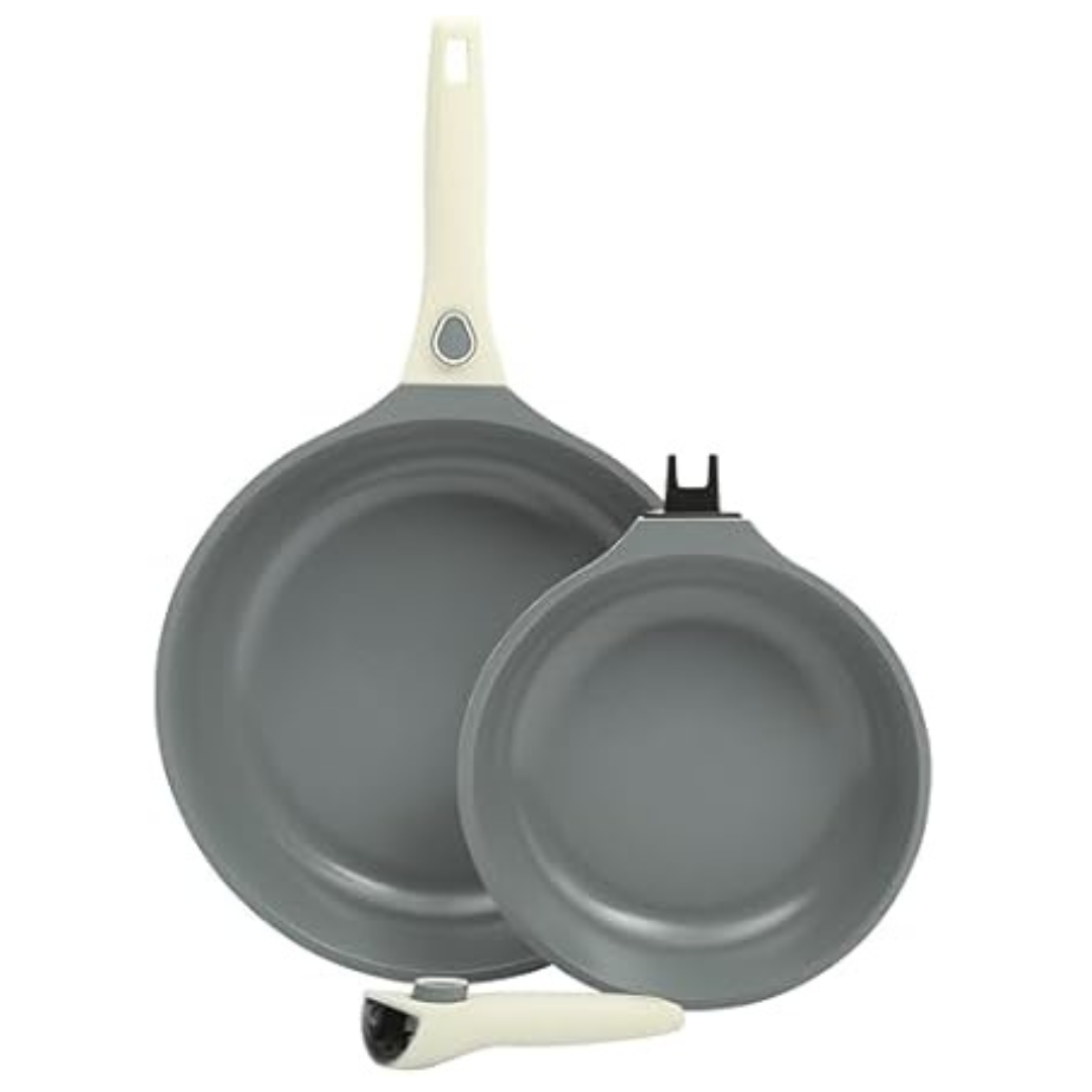 8" & 10" Sur La Table Aluminum Detachable Handle Skillet Fry Pan Set