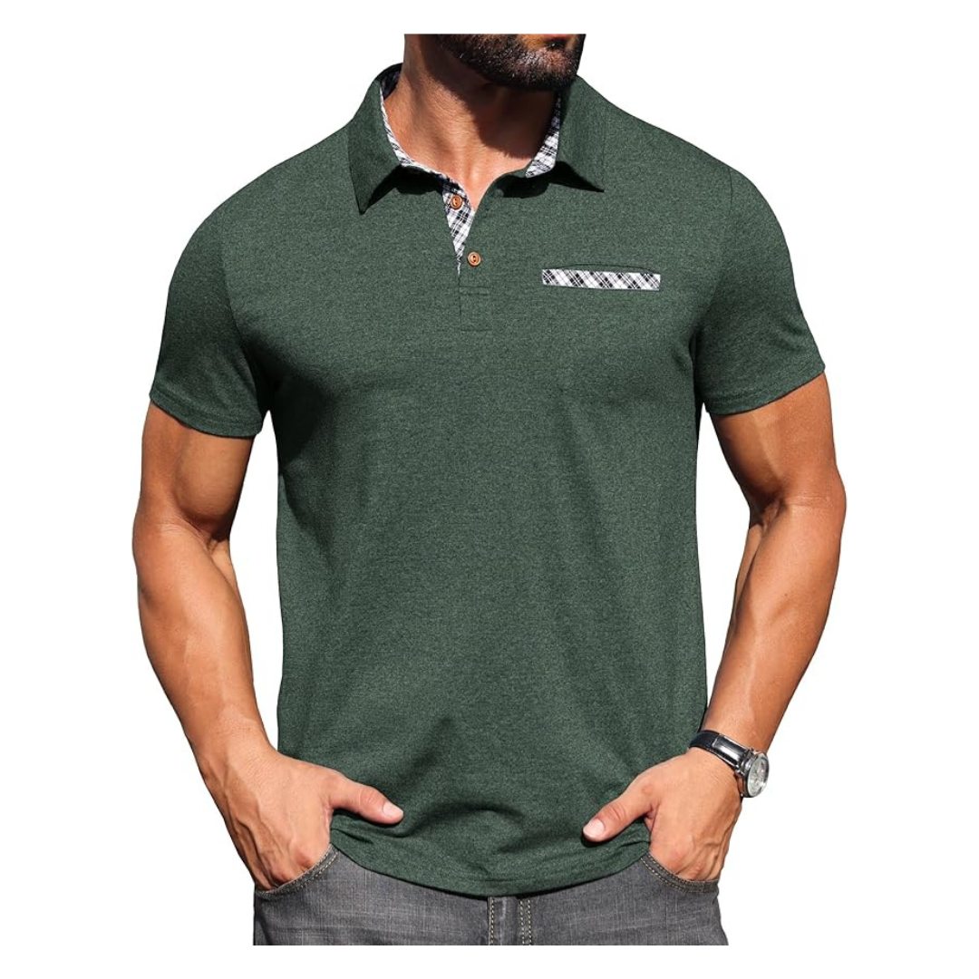 Men's Lightweight Short Sleeve Casual Cotton Polo T-Shirt