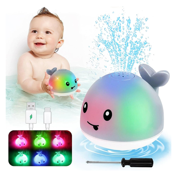 Light-Up Whale Bath Toy Sprinkler