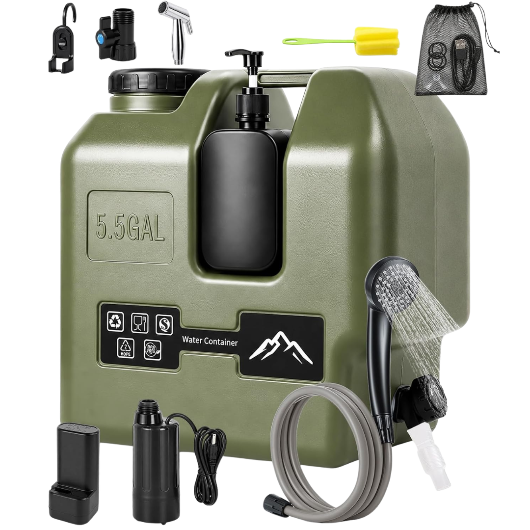 Suncucu Portable Camping Shower With 5.5-Gallon Water Jug