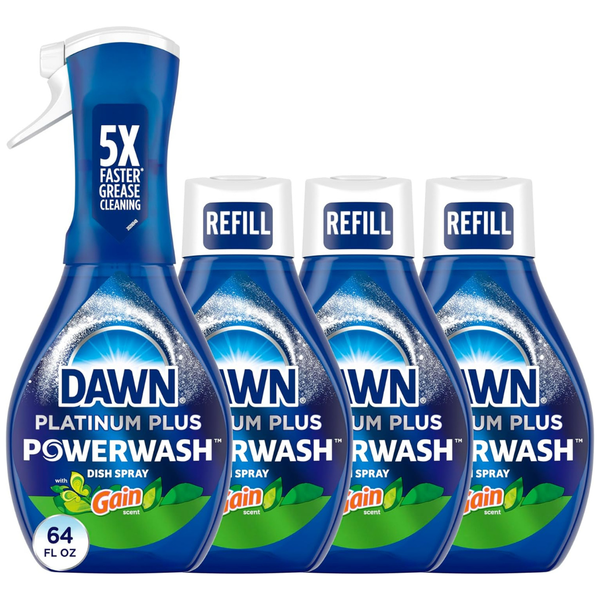 12-Pack 16-Oz Dawn Platinum Powerwash Gain Original Dish Spray Starter Kit