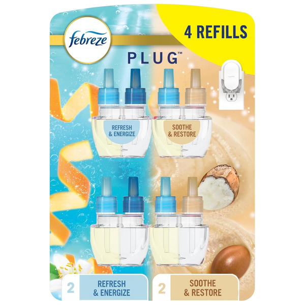 4-Pack Febreze Plug-In Air Freshener Oil Refills (0.87 oz Each)