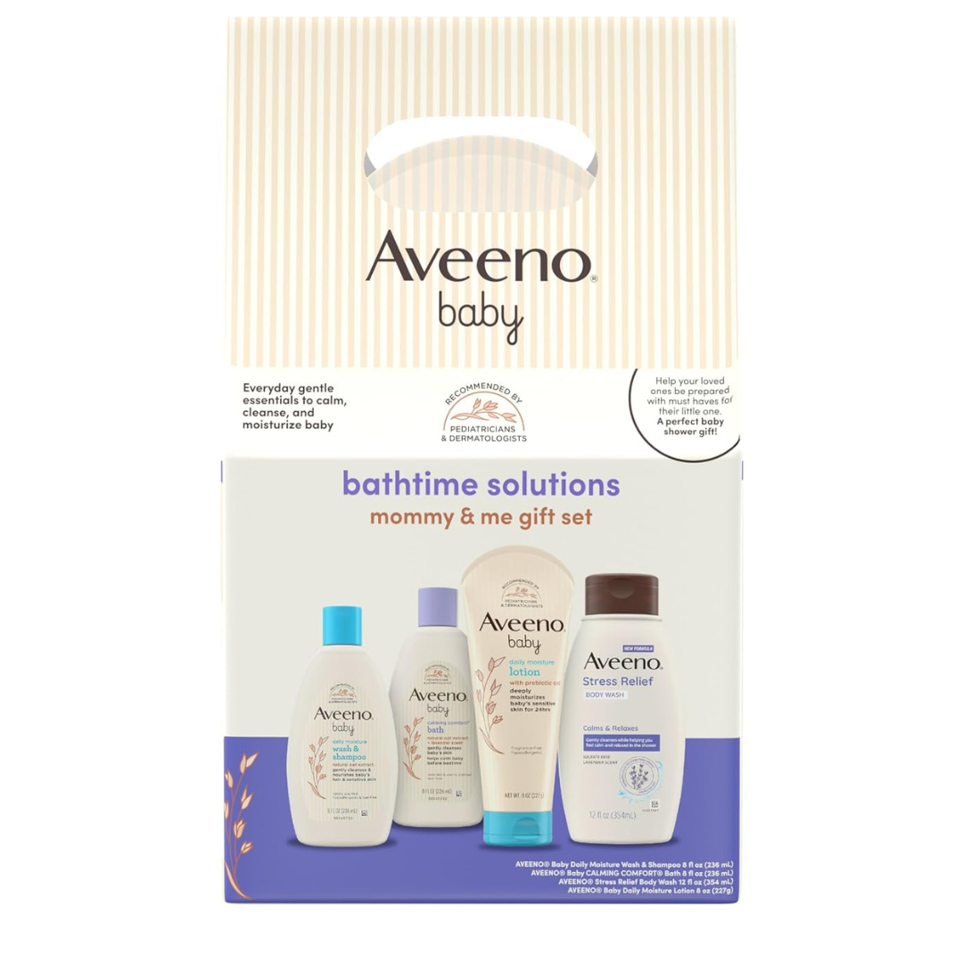 4-Piece Aveeno Baby Bathtime Solutions Mommy & Me Gift Set