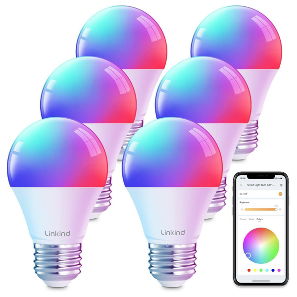 6-Pack Linkind Smart LED Color Changing Light Bulbs