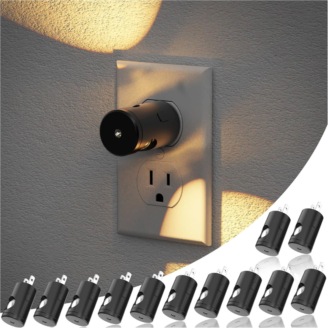 JandCase 180 Deg. Rotating Mini Lens Plug-In LED Night Lights