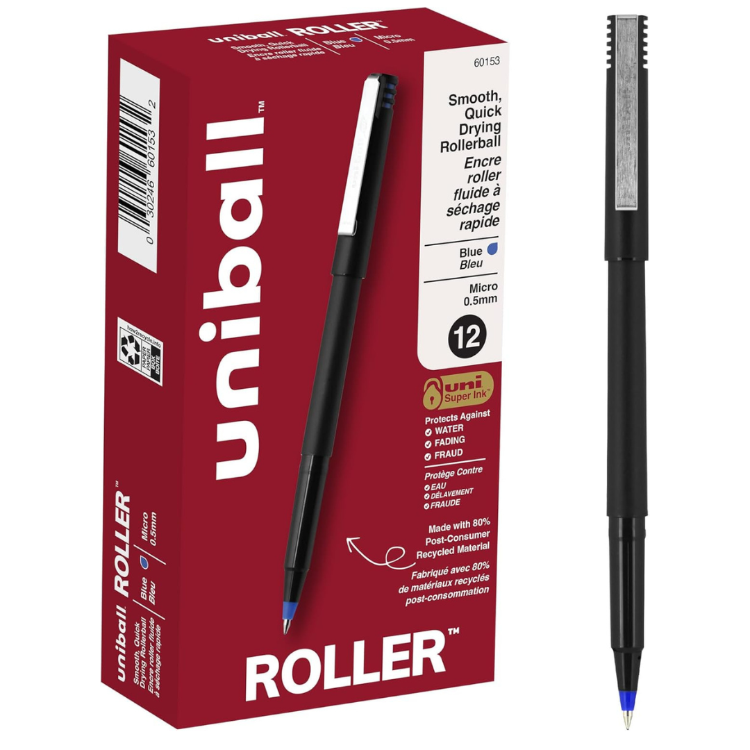 12-Pack Uni-Ball Uni Roller Ball Stick Pens