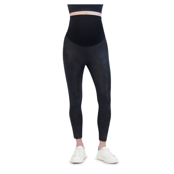 Time And Tru Women's Faux Leather Maternity Leggings