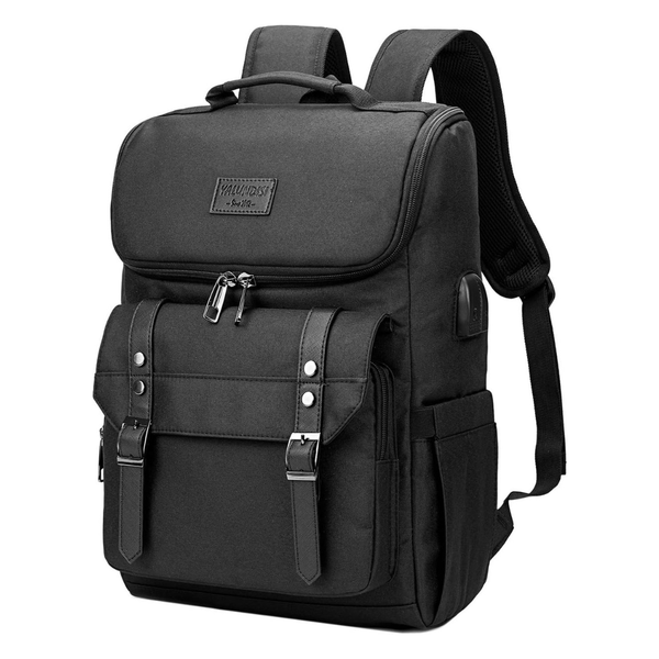 Yalundisi Vintage Travel Laptop Backpack W/USB Charging Port