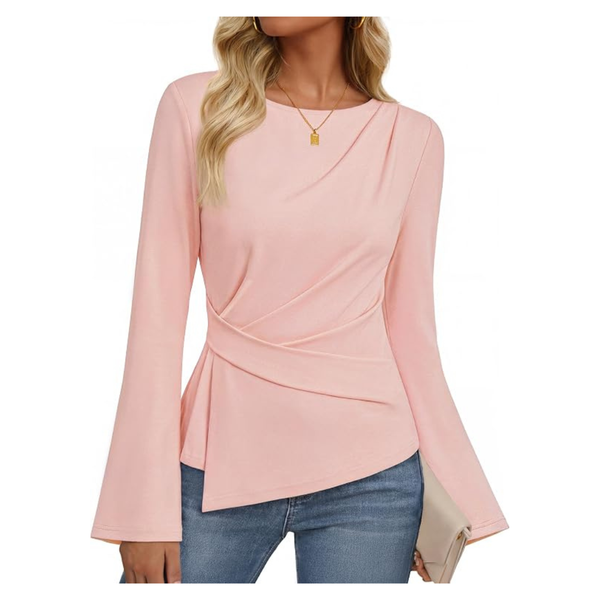 Women's Long Sleeve Peplum T-Shirt (Various Colors)