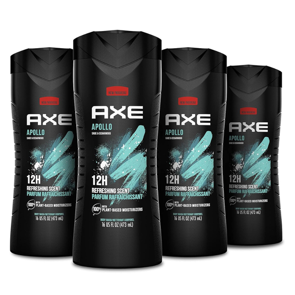 4-Count 16-Oz Axe Apollo Body Wash (Sage & Cedarwood)