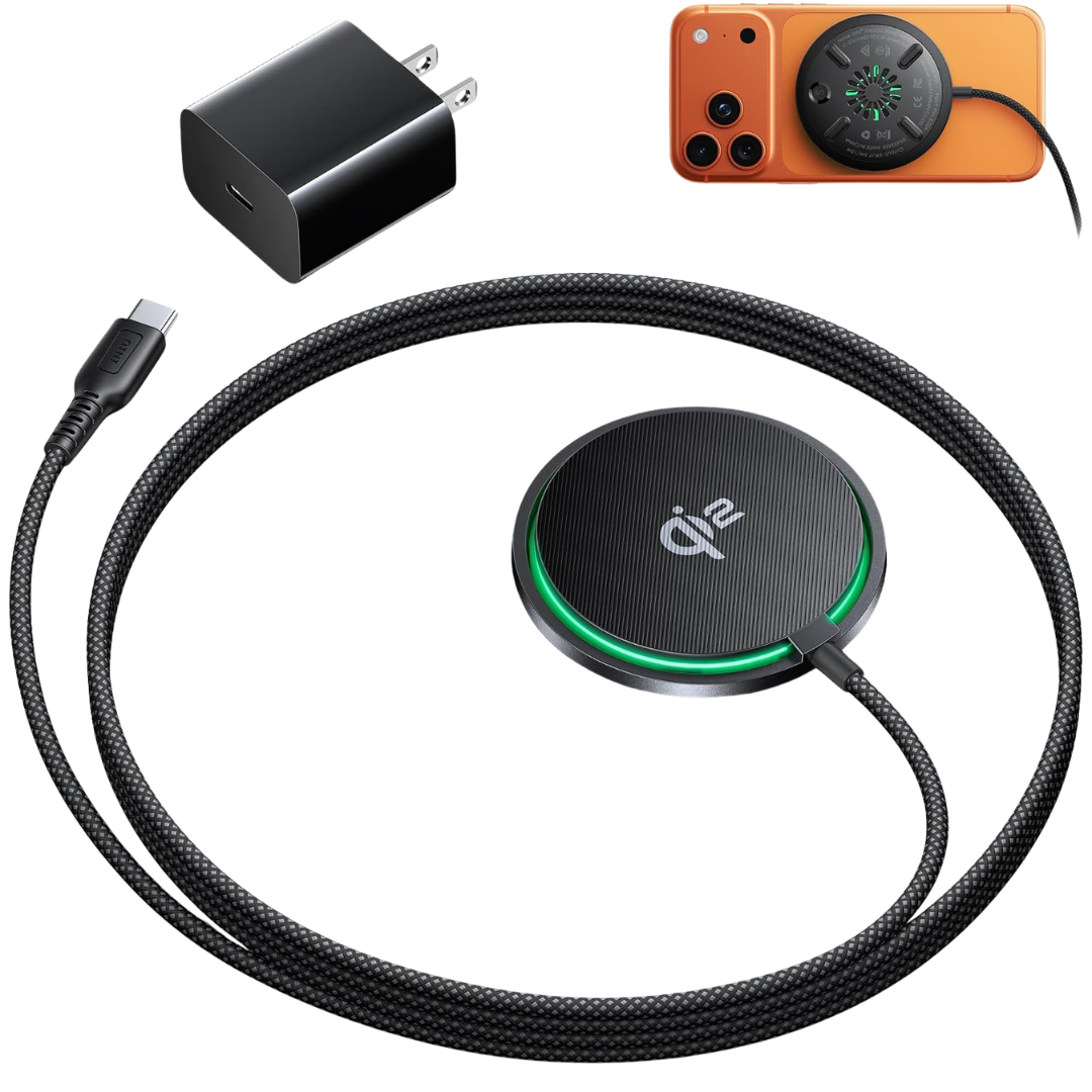 INIU Qi2 Certified 15W MagSafe Magnetic Wireless Charger With 20W USB-C Adapter