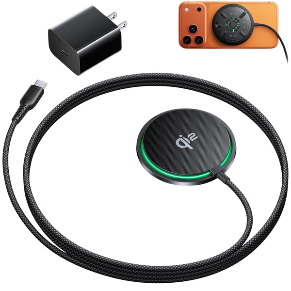 INIU Qi2 Certified 15W MagSafe Magnetic Wireless Charger With 20W USB-C Adapter