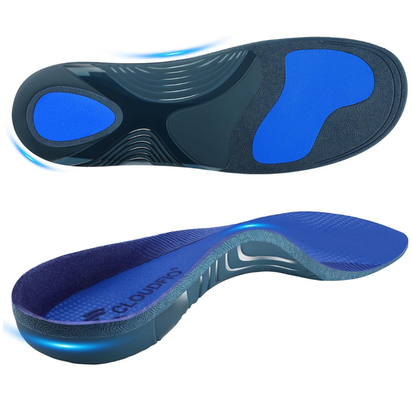 Cloudflo Men's Or Women's Plantar Fasciitis Shoe Insoles W/ High Arch Support