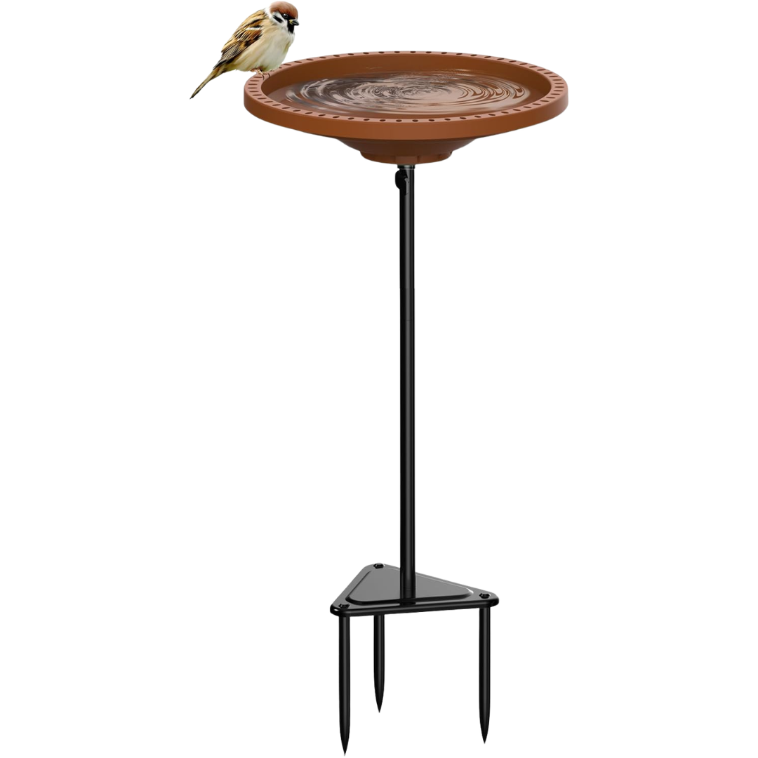 Freestanding Garden Bird Bath & Bird Feeder