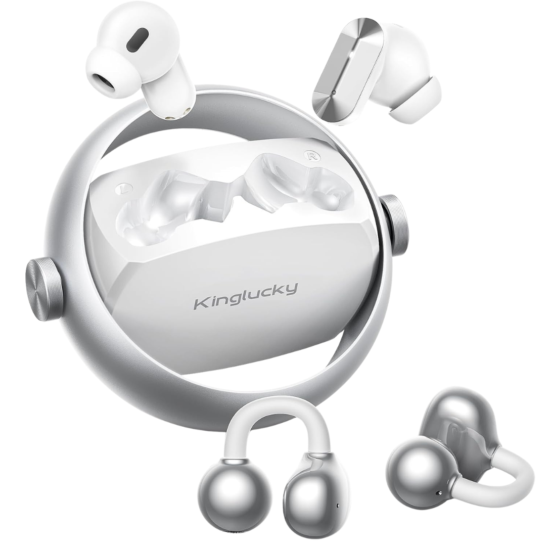 Kinglucky 2-In-1 Wireless Bluetooth Earbuds W/ In-Ear (2 Colors)