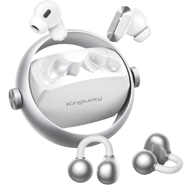 Kinglucky 2-In-1 Wireless Bluetooth Earbuds W/ In-Ear (2 Colors)