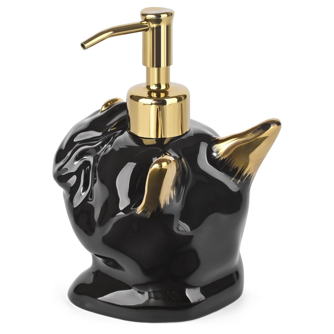 Newhengs French Bulldog Soap Dispenser W/ Stainless Steel Pump