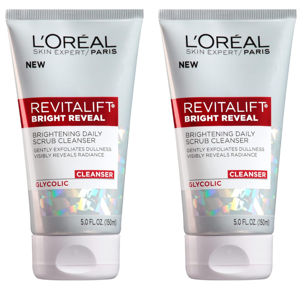 2-Pack 5.0 oz L'Oreal Paris Revitalift Bright Reveal Anti-Aging Facial Cleanser