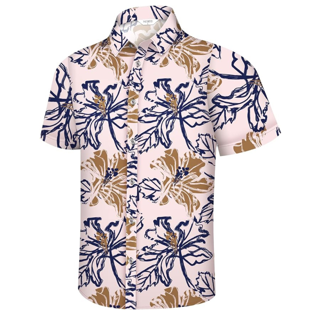 Men's Hawaiian Summer Button Down Shirt