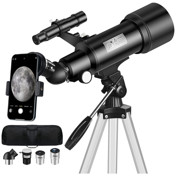 Astronomical Refractor Telescope 70mm/400mm with Tripod (2 Colors)