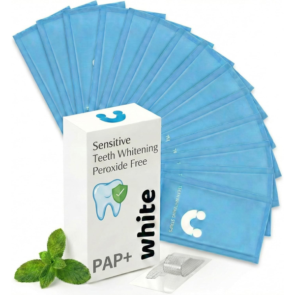 14-Count Enamel-Safe Teeth Whitening Strips with PAP+ & Nano Hydroxyapatite