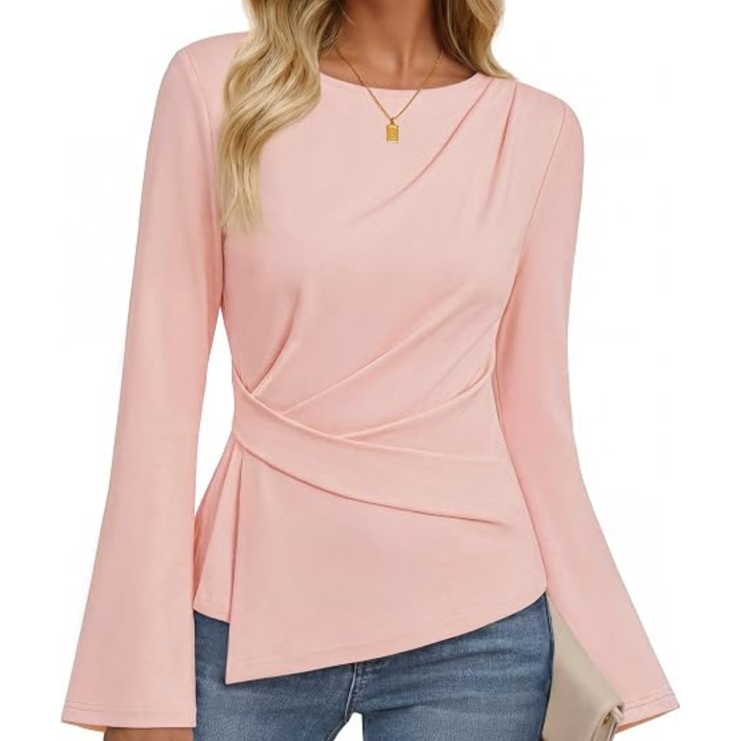 Women's Long Sleeve Peplum T-Shirt (Various Colors)