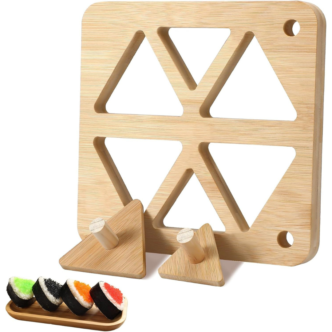 Domensi 6-in-1 Bamboo Onigiri Rice Ball Mold Set