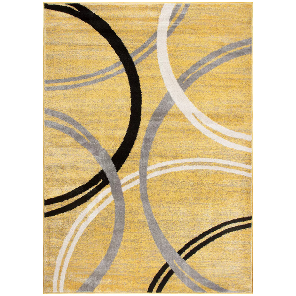 10' X 14' Wavy Circles Design Area Rug