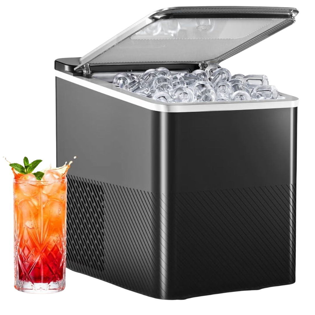 Euhomy 26.5lbs Portable Countertop Bullet Ice Maker Machine (Black)