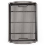 15"x10.5" GoodCook Nonstick Carbon Steel Baking Pan W/ Raised Wire Rack