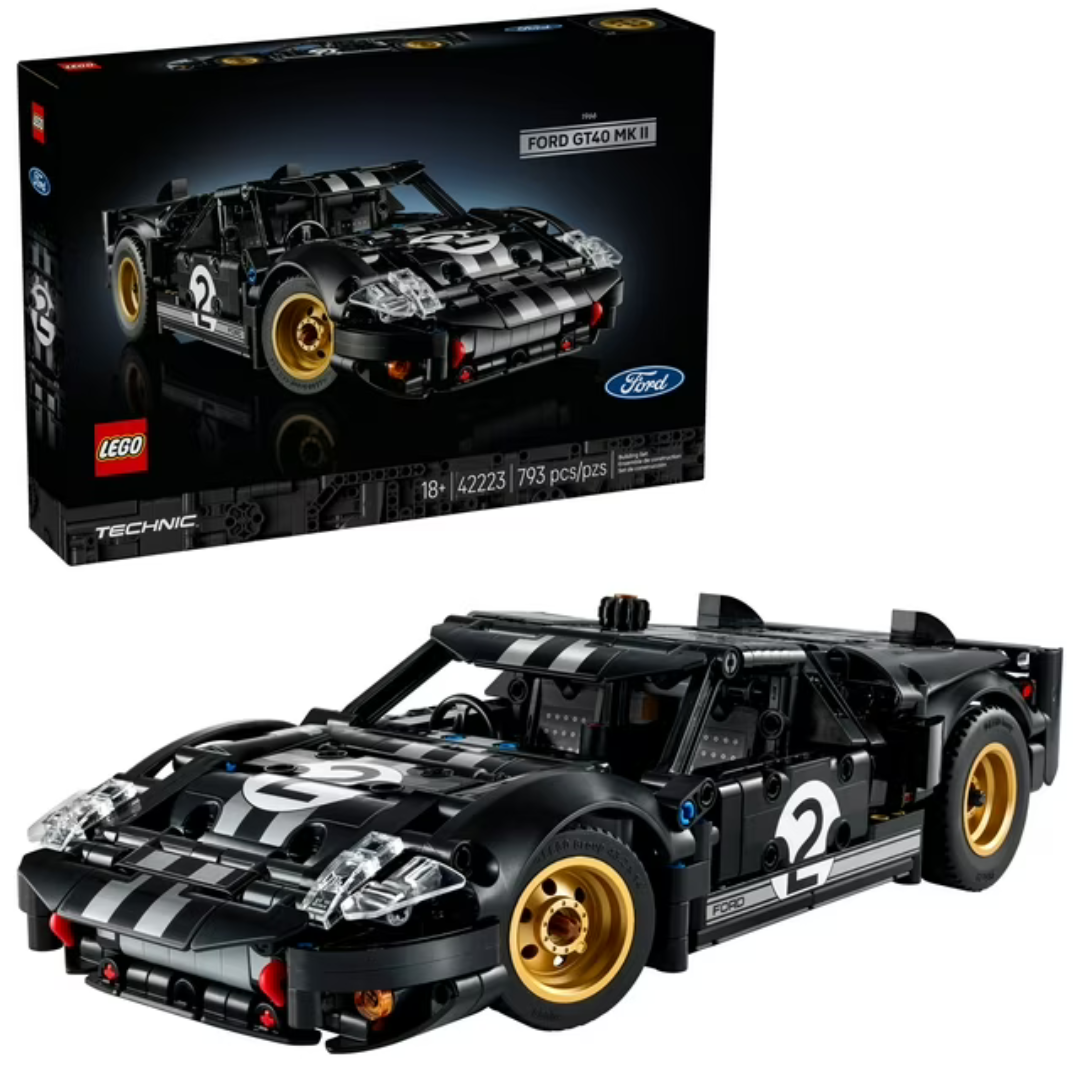 793-Piece LEGO Technic 1966 Ford GT40 MKII Race Car Building Set (42223)