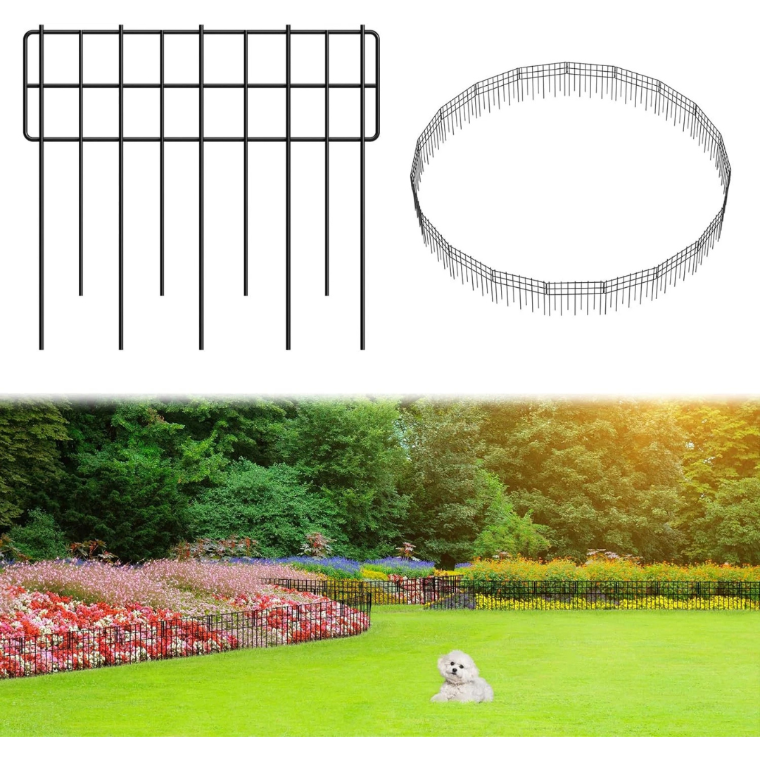10-Pack 12.99" X 11.97" Promitop Square Metal Garden Fence Panels