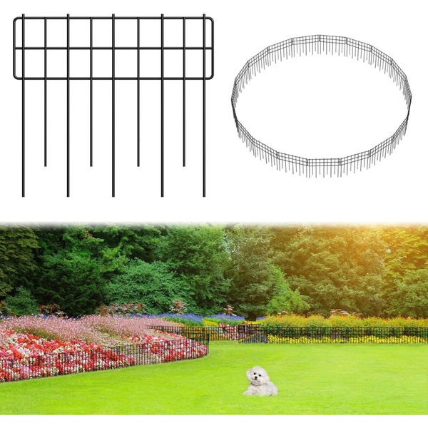10-Pack 12.99" X 11.97" Promitop Square Metal Garden Fence Panels