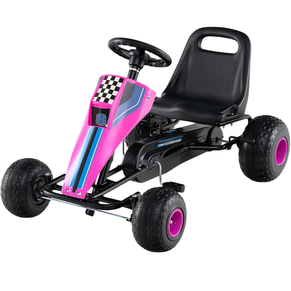 Costzon Kids 4-Wheel Ride-On Pedal Go Kart With Adjustable Seat
