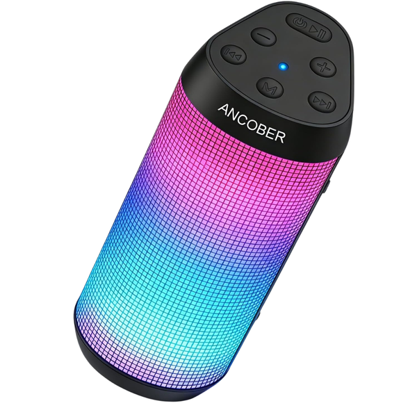 Ancober 20w Portable Bluetooth Speaker W/ 8-mode Led Light Show