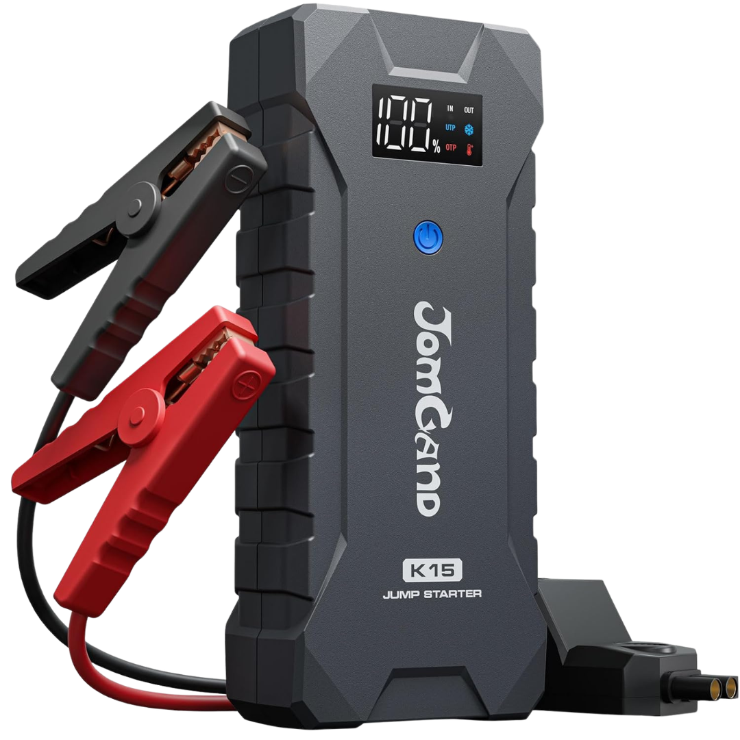 Jomgand K15 2500A 12V Car Jump Starter W/USB-C Charging & 3-Mode Flashlight