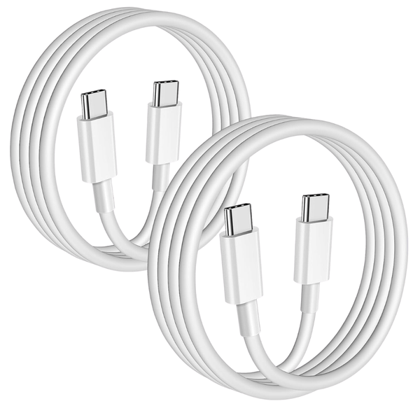 2-Pack 6' USB C To USB C 60W Fast Charging Cable