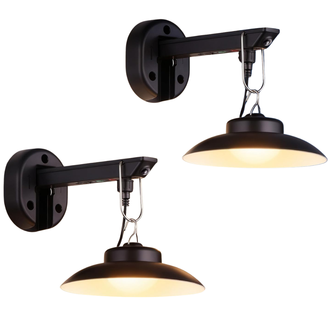 2-Pack Outdoor Solar Wall Lights