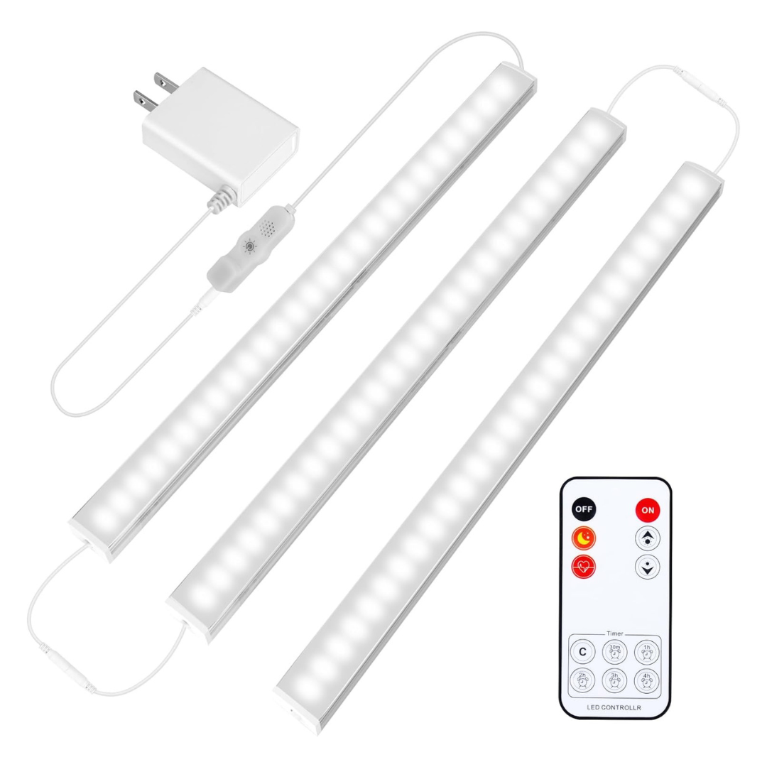 3-Piece 12" Ultra Plug-in Thin Under Cabinet Light