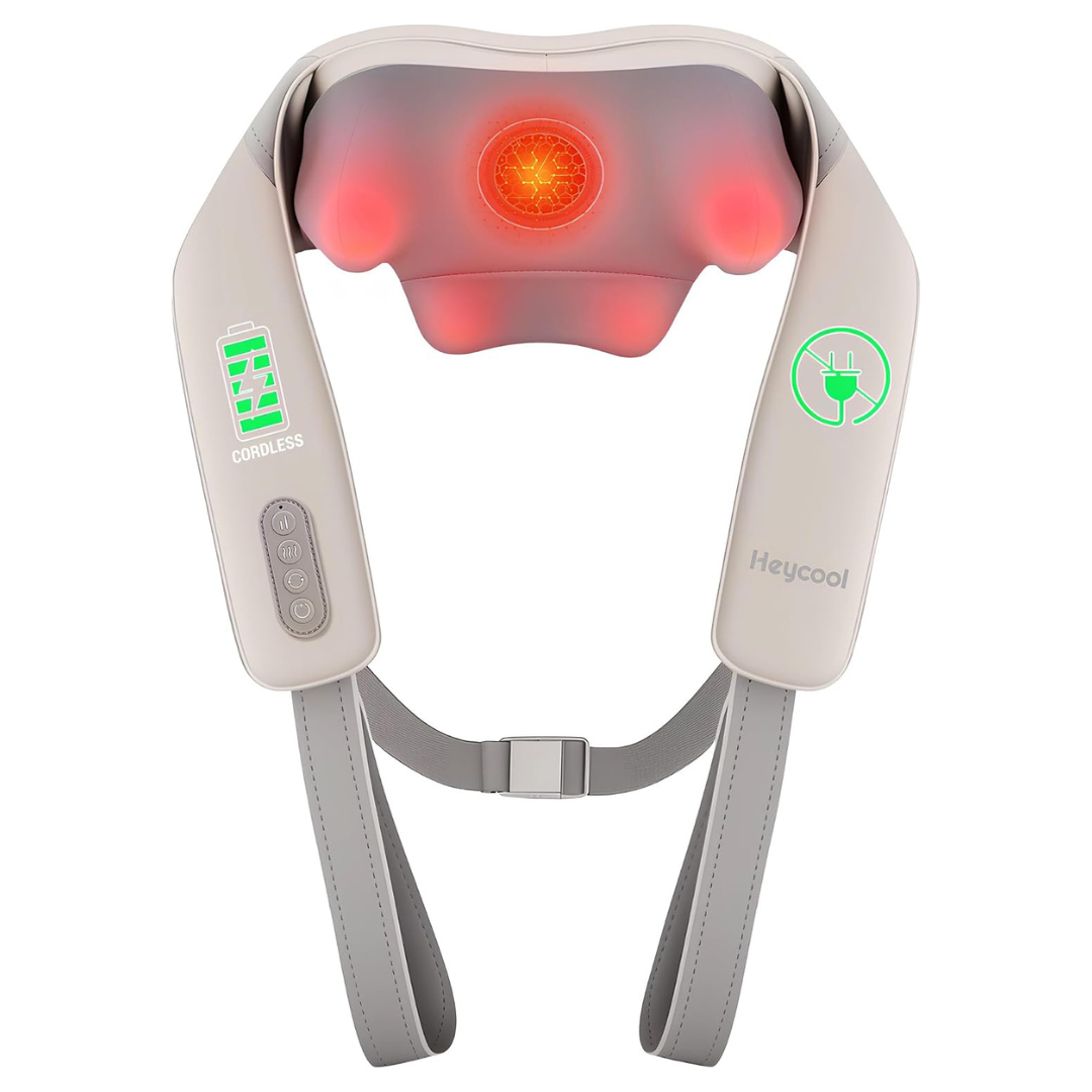 Heycool Cordless Neck And Shoulder Massager W/ Heat (HY-6G2-2)