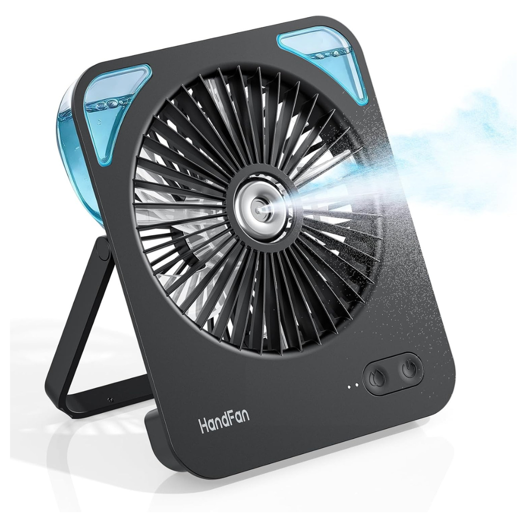 4000mAh 3-Speed Portable Rechargeable Desk Misting Fan