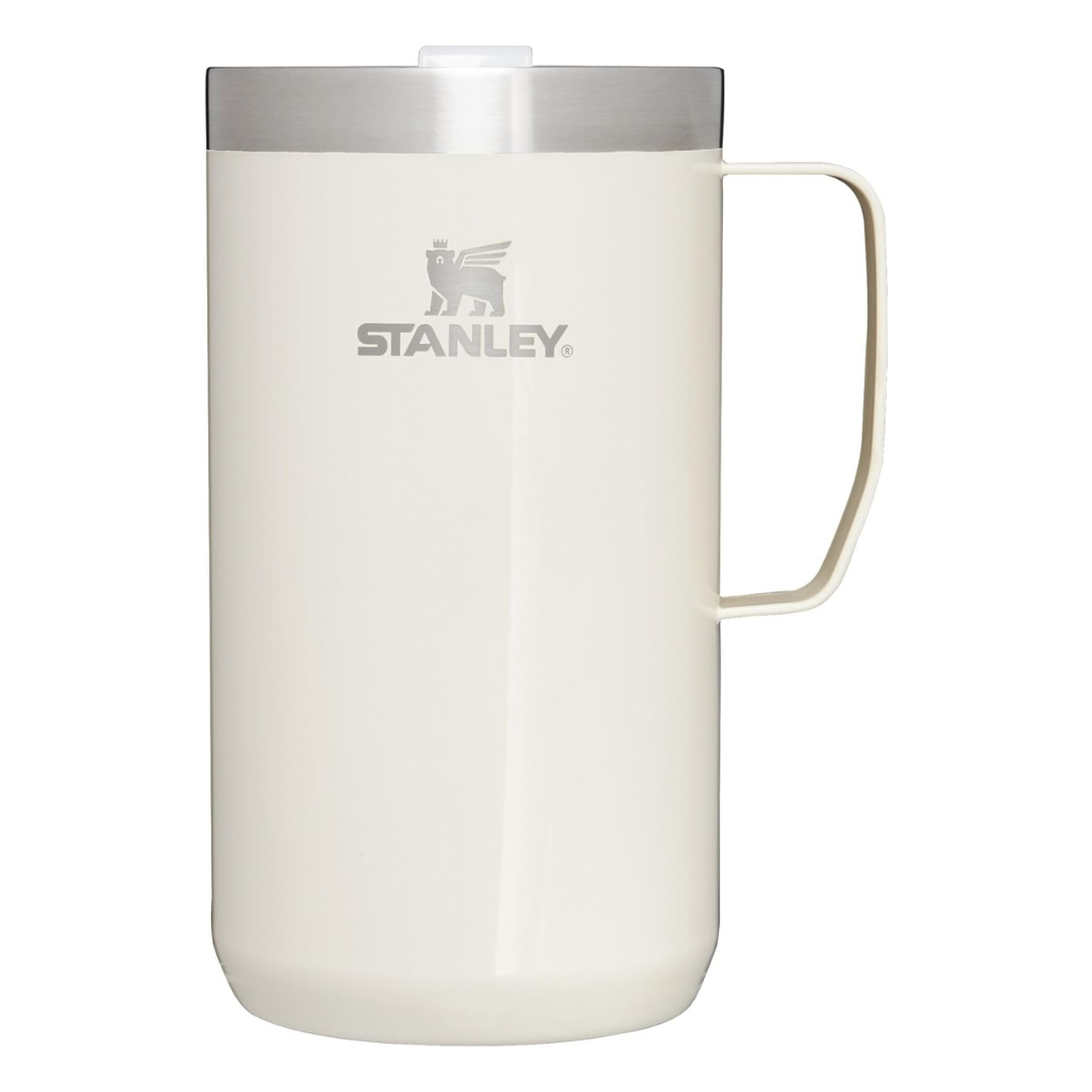 24 oz Stanley Insulated Stainless Steel Stay-Hot Camp Mug W/ Press-Fit Lid