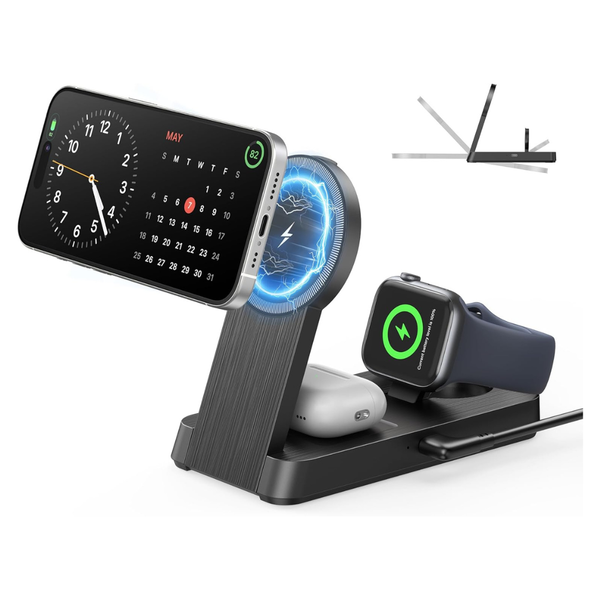 3-In-1 Foldable Magnetic Wireless Charging Station