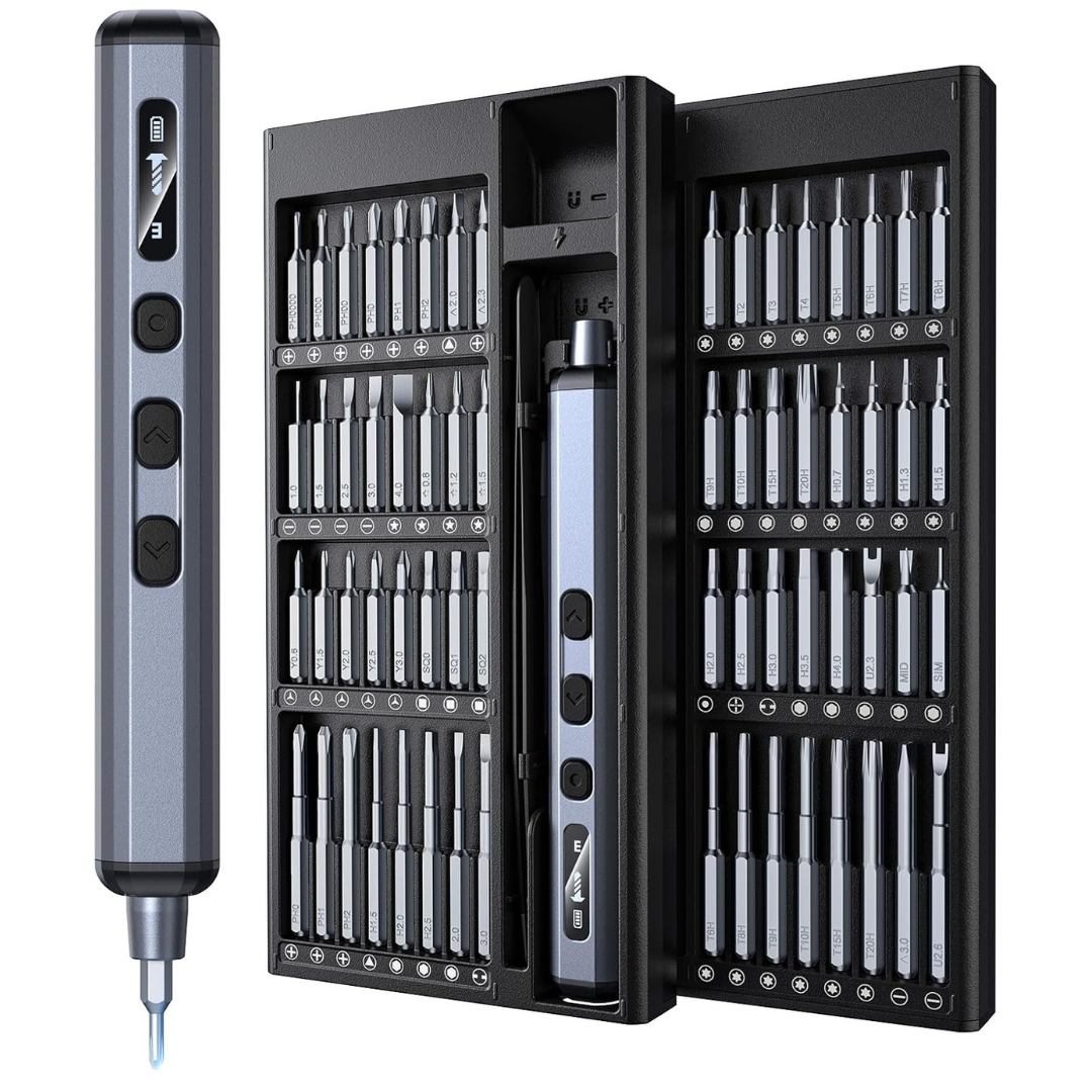 Wesdut 76-in-1 Mini Electric Screwdriver Set W/ 64 Bits