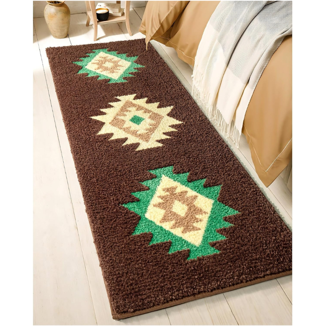 Dexde 20" X 72" Boho Bathroom Runner Rug