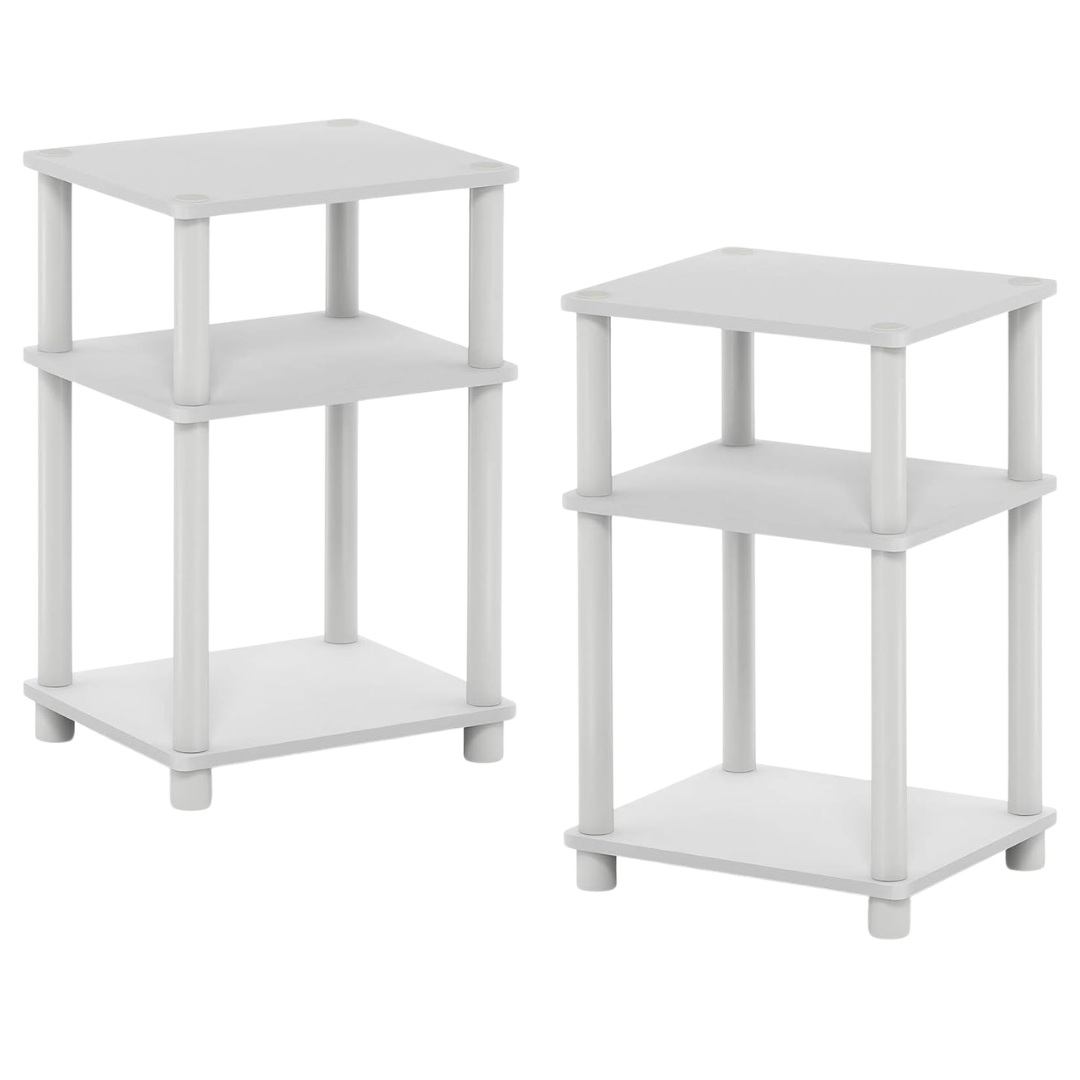 2-Pack Furinno Just 3-Tier Turn N Tube End Table