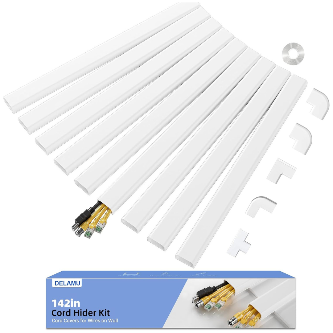 Delamu 12-Foot Easier Install 4-Cord Cover Kit