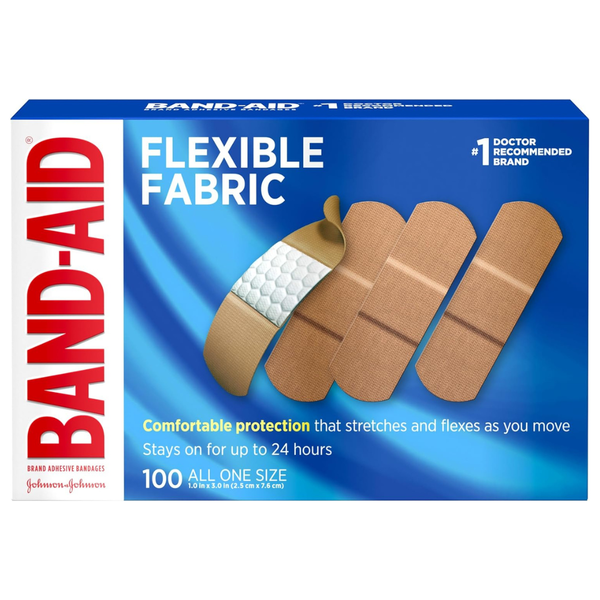 100-Count Band-Aid Flexible Fabric Adhesive Bandages (All One Size)